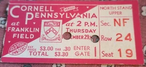 Cornell vs University of Pennsylvania 1930s college football ORIGINAL ticket - Picture 1 of 2
