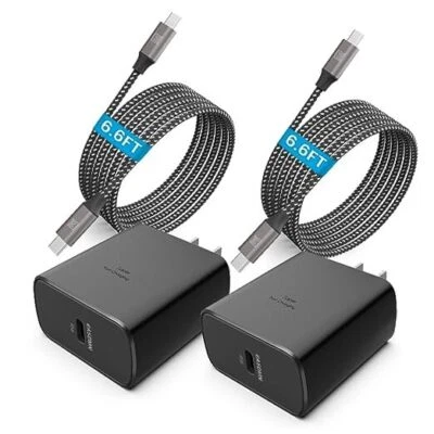 45W Super Fast Charger Type C, [2 PACK] 45 Watt USB-C Charger PD/PPS Wall 6.6FT - Image 1 of 4