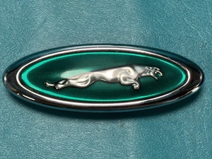 1997-2002 JAGUAR XK8 RIGHT SIDE FENDER EMBLEM GREEN LOGO BADGE HJA5770AA OEM - Bild 1 von 2