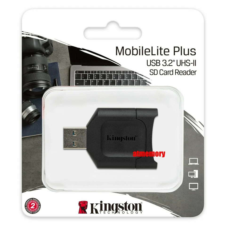 Kingston MobileLite Plus MLP USB3.2 Card Reader Writer Fit SD SDHC SDXC UHS-II - Image 1 of 1