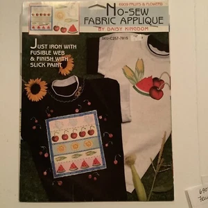 Apliques de tela sin coser Daisy Kingdom nuevos vintage 1993 frutas y flores 6909 Bx3 - Imagen 1 de 2