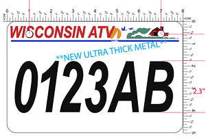Wisconsin ATV license Plate *FREE SHIPPING*  NOW EVEN THICKER METAL!!