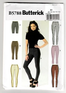 Leggings ajustados Butterick B5788 tejidos elásticos 8-10-12-14-16 patrón de costura fácil  - Imagen 1 de 2