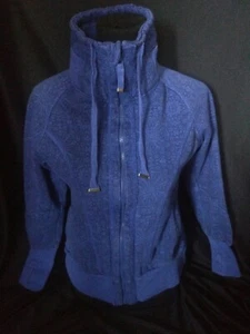 MONDETTA  COTTON BLEND FITNESS GYM FULL ZIP JACKET PURPLE /BLUE Medium - Picture 1 of 11