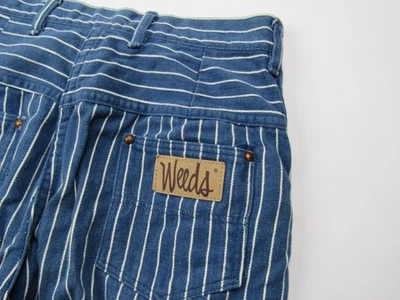 Jean de mezclilla a rayas de colección de los años 60 para mujer 27 x 27 remaches de cobre cónicos años 60 Foto 1 de 4