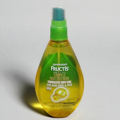 Garnier Fructis Triple Nutrition Miracle Dry Oil for Hair, Body & Face 5oz VHTF - Image 1 of 3
