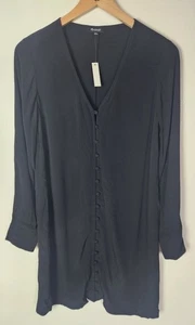 Madewell donna tg. Abito S nero con bottoni davanti manica lunga nuovo con etichetta - Foto 1 di 7