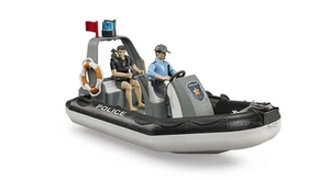 FRATELLO, Barca gonfiabile della polizia con poliziotto, subacqueo e accessori, 1/16, B... - Foto 1 di 3