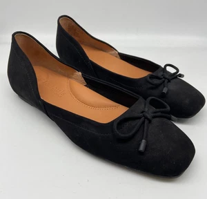 Zapatos planos de terciopelo Gentle Souls by Kenneth Cole para mujer talla 8 negros marinero ballet - Imagen 1 de 12