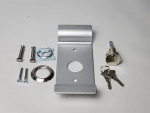 Exterior Pull Plate with Cylinder and Keys for Exit Device Aluminum New SEE PICS - Picture 1 of 6
