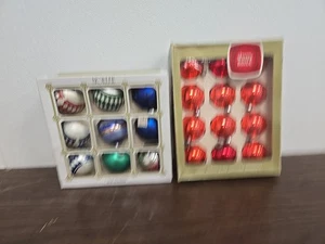 Vintage Noelle Shiny Brite 2 Sets 12 gemischte Glas Weihnachtsschmuck 1965 - Bild 1 von 8