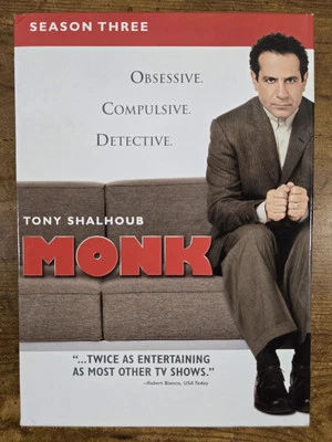 MONK Season 3 DVD Boxset (Tony Shalhoub), Discs in Excellent Cond., Preowned - Image 1 of 4