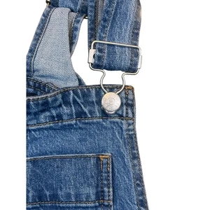 J.Crew Woman Size XS Shortalls Denim Shorts Overalls Blue Pockets Boho - Picture 1 of 10