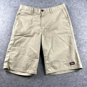 Pantalones Cortos Chinos Dickies Genuinos Para Hombre Talla 34 Beige Calce Regular Exterior Cremallera Mosca Logo - Imagen 1 de 9