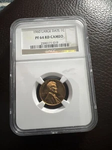 United States 1960 Large Date 1 Cent. Lincoln PF 64 RD Cameo. - Picture 1 of 2