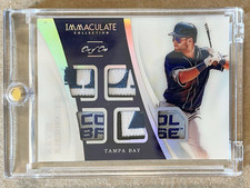 KEVIN KIERMAIER 2017 IMMACULATE FIVE PATCH ONE OF ONE 1/1 TAMPA BAY RAYS
