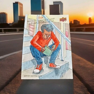 Upper Deck Marvel Runaways ARTIST SKETCH CARD Miles Morales 1/1 Auto SKT - Image 1 of 2