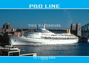 P&O Line SS Canberra A2 Art Print – 1961-97 Australia Suez – 59 x 42 cm Poster - Picture 1 of 4