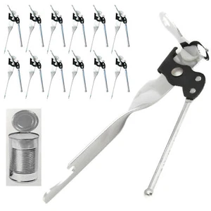 12 X Multi Use Stainless Steel Manual Can Opener Bottle Jar Lid Kitchen Handheld - Picture 1 of 1