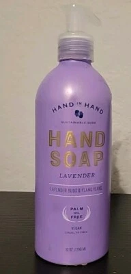 Hand in Hand Lavender Vegan Hand Soap Palm Oil Free 10oz Sustainable - Image 1 of 2
