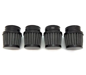 Black 39mm Air Filter Pod Set of 4 - Black Clamps! Honda CB500 CB550 CB750 69-76 - Picture 1 of 1