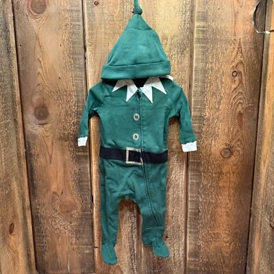 POTTERY BARN KIDS SANTAS HELPER ORGANIC BABY PAJAMAS - Image 1 of 4