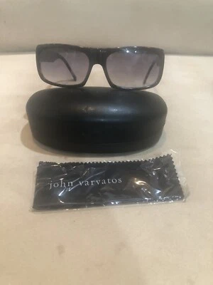 John Varvatos V753 Black Tortoise Men's Sunglasses NEW 140 Full Rim - Image 1 of 4