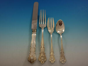 New Queens by Durgin Sterling Silver Dinner Size Place Setting(s) 4pc