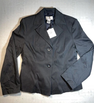 Andrea Viccaro женщин Sz 12 черный с подкладкой пальто Blazer куртка с Ярлыками Рекомендуемая розничная цена производителя $129 - Изображение 1 из 4