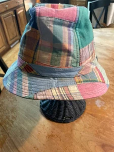 Harvard Vintage Plaid Cotton Fedora Hat Unisex - Picture 1 of 8