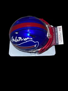 ANDRE REED Signed BUFFALO BILLLS FLASH Mini Helmet WIDE RECEIVER HOF BAS 3 - Picture 1 of 2