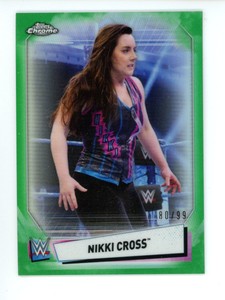 2021 Topps WWE Chrome Green Refractor #/99 Nikki Cross