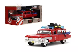 Jada 1:32 Ghostbusters x Transformers Ecto-1 1959 Cadillac Ambullance 35863 Red - Picture 1 of 8