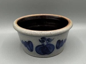 Rowe Pottery Works Salt Glaze Small bowl with Pumpkin Motif 1988 - Rare Find! - Picture 1 of 6