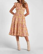 Elan Midi Sleeveless Ruffle Dress for Women