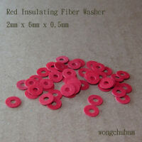 1mm x 4mm x 1mm 50pcs Red Insulating Fiber Washers