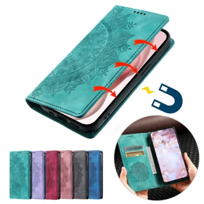Mandala Leather Wallet Case for Samsung A13/A23/A33/A53/A73 Magnetic Flip Cover - Image 1 of 4