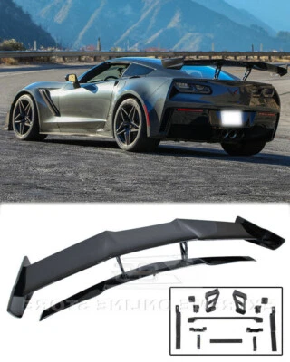 ZR1 Style For 14-19 Corvette C7 Stingray Z51 CARBON FLASH Rear Wing Spoiler - Image 1 of 4