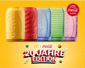 Mc Donalds Cola Gläser 2025 5erSet (gelbrotblaugrünlila NEU&OVP Limited Edition - Bild 1 von 1