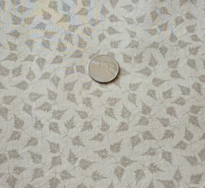 2 3/4 Yds Tan Leaves on Beige Fabric Marcus Brothers Generic Autumn Leaf Foliage - Picture 1 of 3