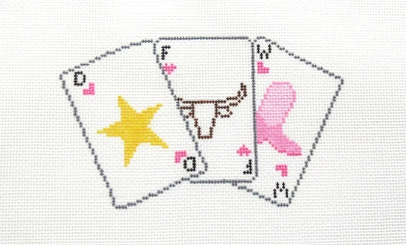 Poppy J Stitches Texas State Travel Cards Handpainted Needlepoint Canvas - Image 1 of 1