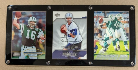 VINNY TESTAVERDE 3 CARD PLAQUE NEW YORK JETS DALLAS COWBOYS Cover