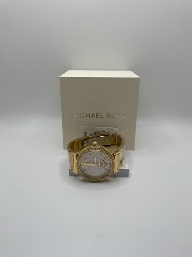 Orologio da polso analogico Michael Kors Abbey MK4615 donna quadrante bianco cinturino oro