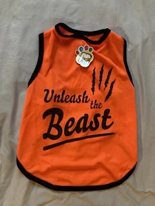 Unleash The Beast XL Pet Dog Shirt Bright Orange For 13-19 Kg  - Picture 1 of 5