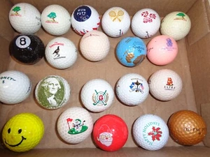 Vintage Lot Novelty Logo Golf Balls Ritz Grouse Putt Xmas +++ - Picture 1 of 5