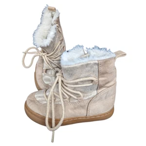Gymboree Toddler sz 7 Gold Metallic Faux Fur Boots - Picture 1 of 8