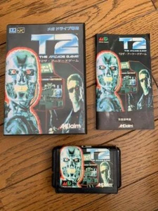 T2 The Arcade Game Sega Mega Drive MD Genesis Manual en caja Japón importación 1992 - Imagen 1 de 10