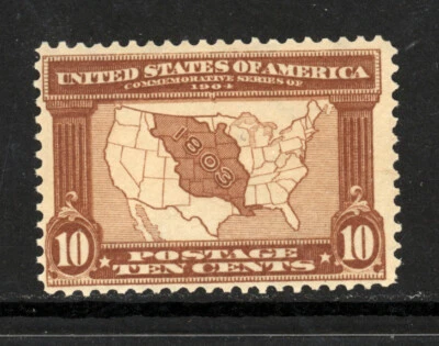 SCOTT 327 1904 10 CENT LOUISIANA PURCHASE EXPOSITION ISSUE MNH OG F-VF CAT $185! - Image 1 of 2