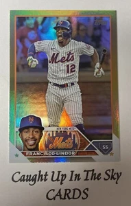 2023 Topps Series 2 Francisco Lindor Gold Foil SP Mets Jumbo Only - Picture 1 of 2