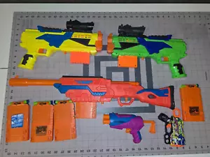 Nerf Huge Lot Of x9 Blasters (x200 Darts)- Used - Picture 1 of 2